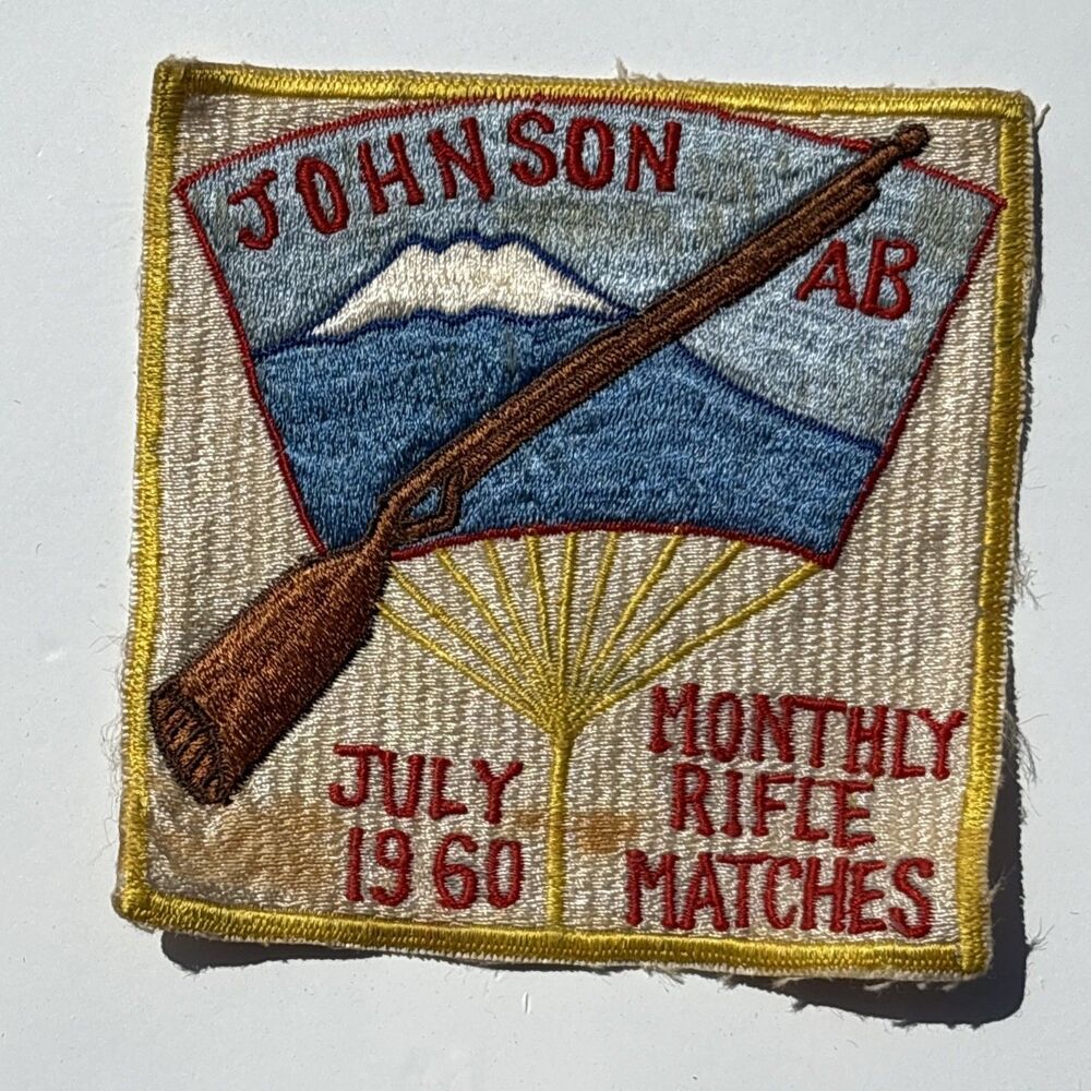 RARE Patch Johnson Air Base Japan July 1960 Monthly Rifle Matches Air Force